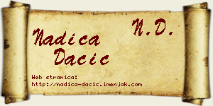 Nadica Dačić vizit kartica
